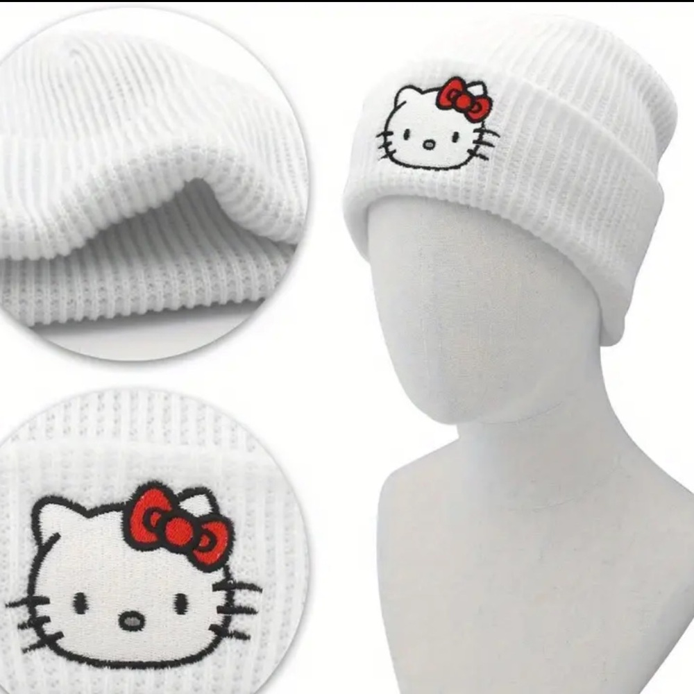 Hello Kitty White and red beanie - Picture 1 of 6
